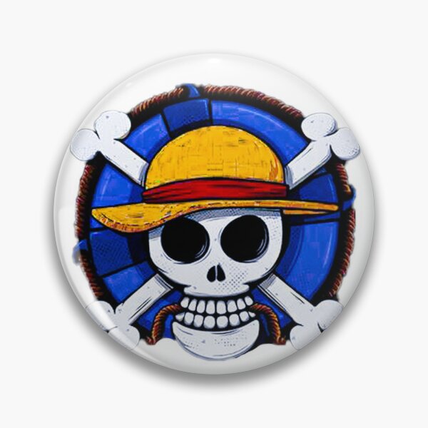 One Piece Straw Hat Jolly Roger Crew Cup Notepad Pin Badge Gift Set