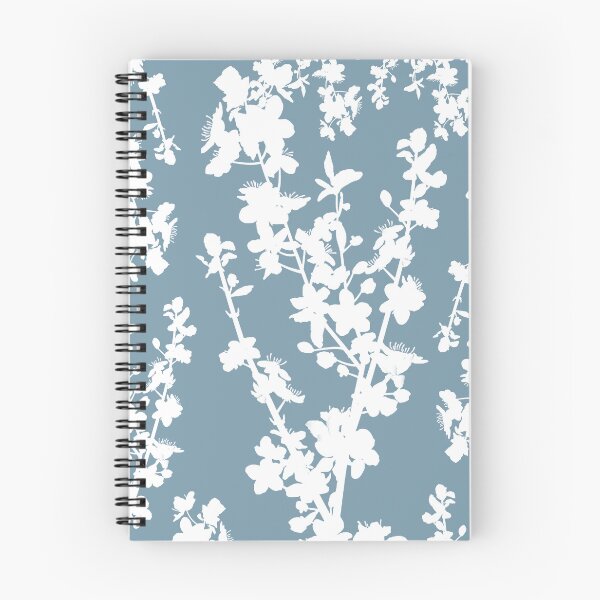 Item preview, Muted Blue and White Blossoms designed and sold by BeJolley.