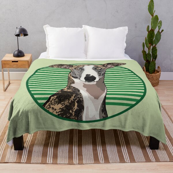 Item preview, Greyhound dog w/ Green stripped circle designed and sold by AdoptNFTPets.