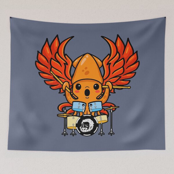 Item preview, Squid-Phoenix Drummer designed and sold by nerdincorrect.