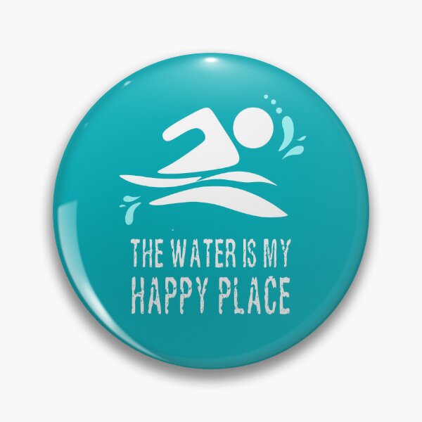Artikelvorschau, Aufruf an alle wilden Freiwasserschwimmer, Winterbader. Das Wasser ist mein glücklicher Platz-Spaßentwurf für Schwimmerliebhaber. wasserblau entworfen und verkauft von Caroline Laursen.