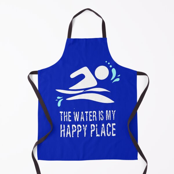 Artikelvorschau, Aufruf an alle wilden Freiwasserschwimmer und Winterbadegäste. Das lustige Design „Water is my Happy Place“ für Schwimmerliebhaber. Hellblau entworfen und verkauft von Caroline Laursen.