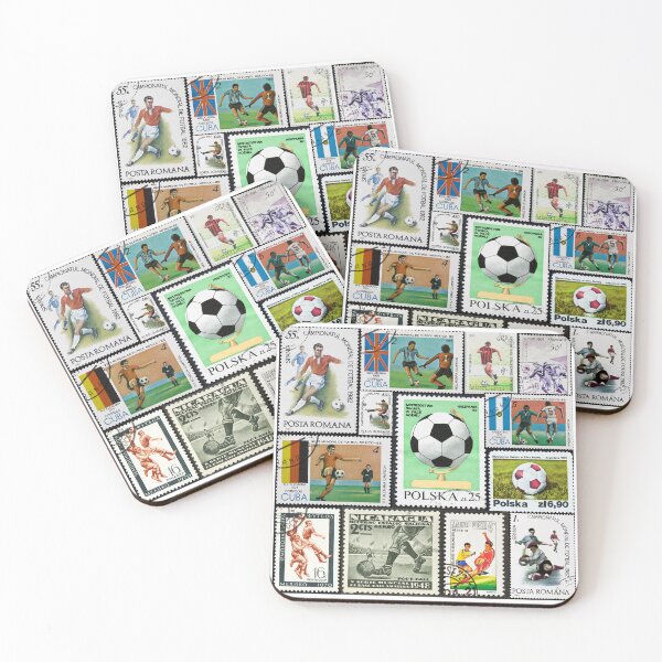 Artikelvorschau, Fußball (Fußball) Briefmarken-Collage entworfen und verkauft von 2AGoodHome.