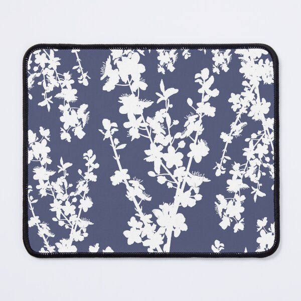 Item preview, Muted Navy and White Blossoms designed and sold by BeJolley.