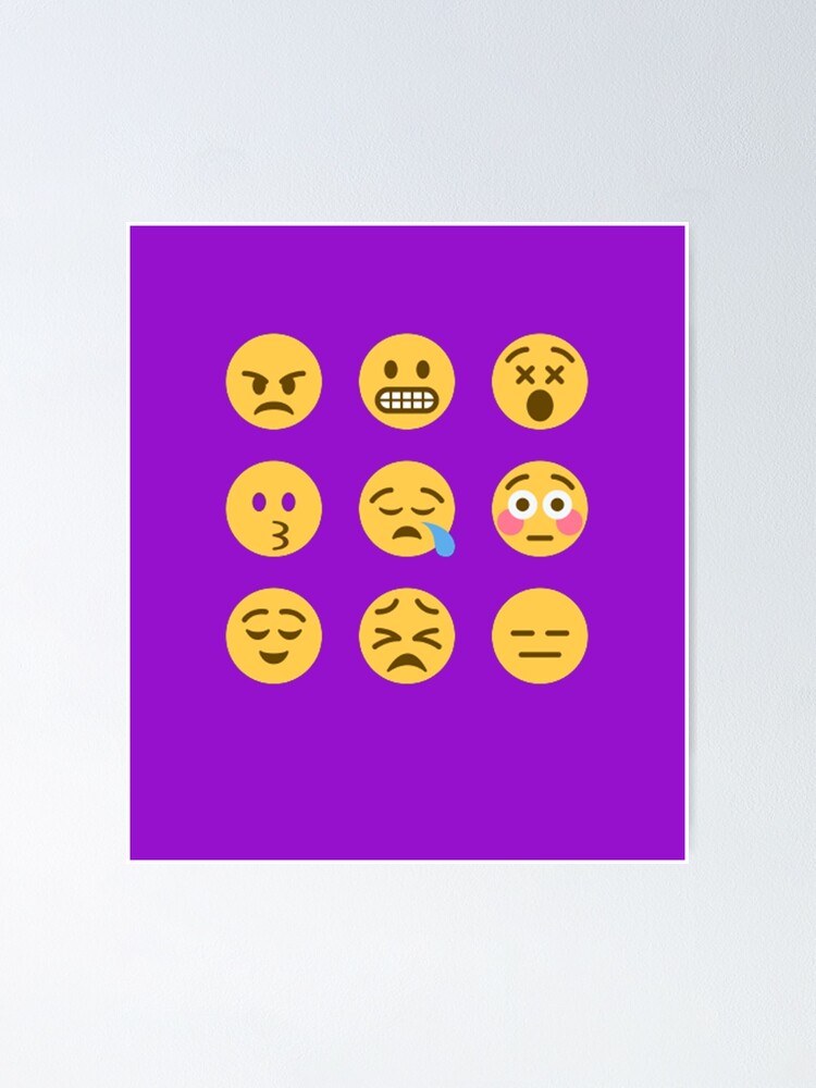 Emoticons Poster For Sale By Janusa Redbubble