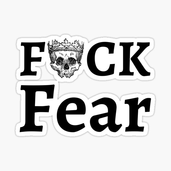 FEAR F*CK EVERYTHING AND RUN OVAL DECAL BUMPER STICKER FUNNY 