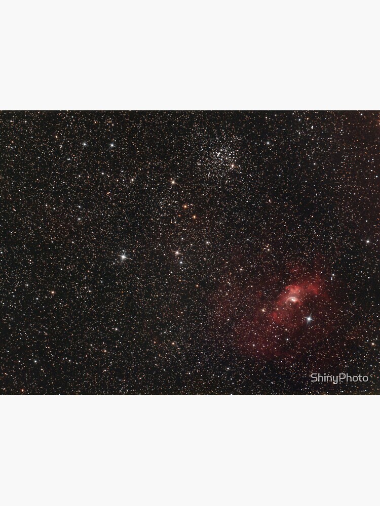 M52, Bubble Nebula and Nova in Cassiopeia