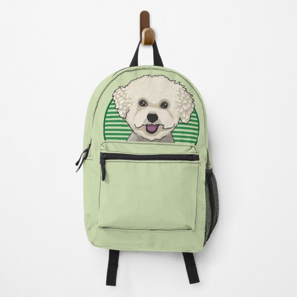 Item preview, Bichons Frise dog w/ Green stripped circle designed and sold by AdoptNFTPets.