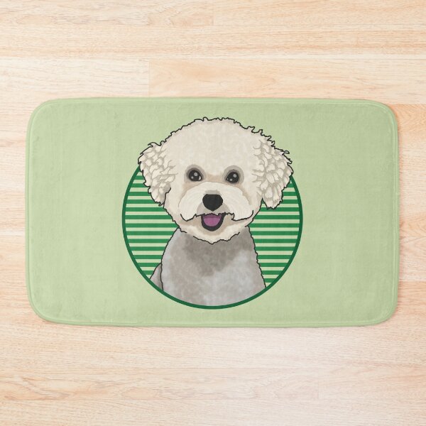 Item preview, Bichons Frise dog w/ Green stripped circle designed and sold by AdoptNFTPets.