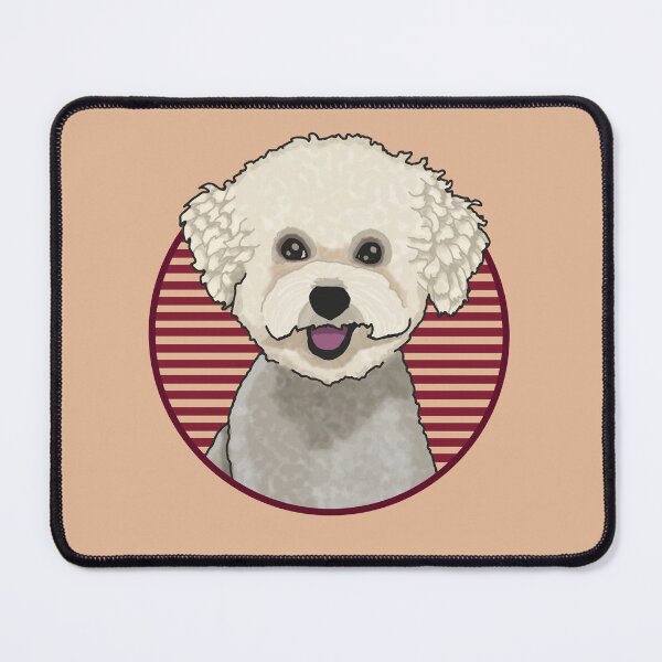 Item preview, Bichons Frise dog w/ Red stripped circle designed and sold by AdoptNFTPets.