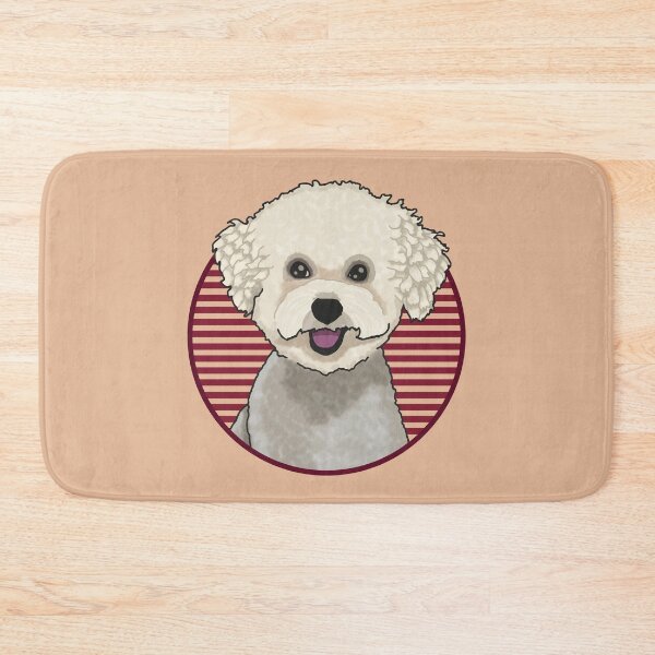 Item preview, Bichons Frise dog w/ Red stripped circle designed and sold by AdoptNFTPets.