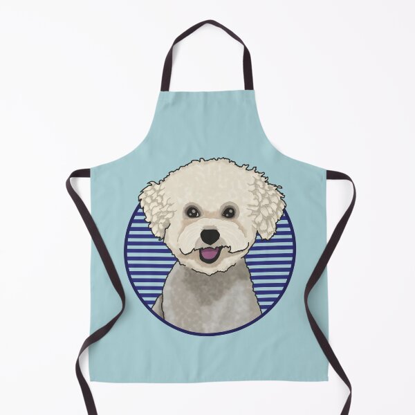 Item preview, Bichons Frise dog w/ Blue stripped circle designed and sold by AdoptNFTPets.