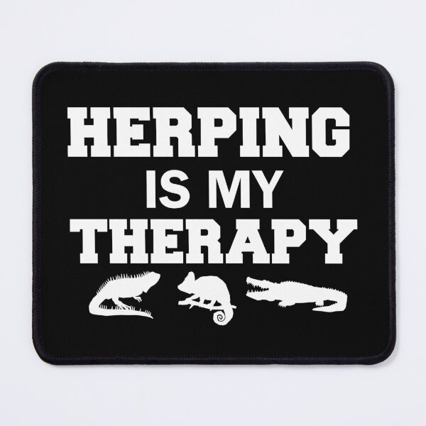 Item preview, herping is my therapy, funny herpetologist, therapy funny herpetology, herping lovers gift, funny herping quotes design, reptiles rules, funny gifts ideas for herping designed and sold by adjamine.