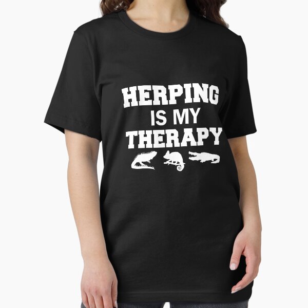 Item preview, herping is my therapy, funny herpetologist, therapy funny herpetology, herping lovers gift, funny herping quotes design, reptiles rules, funny gifts ideas for herping designed and sold by adjamine.