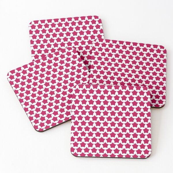 Item preview, Cranberry Red Abstract Stars On Shapes designed and sold by burbankdesigns.