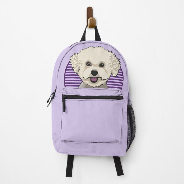 Item preview, Bichons Frise dog w/ Purple stripped circle designed and sold by AdoptNFTPets.