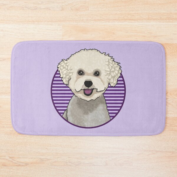 Item preview, Bichons Frise dog w/ Purple stripped circle designed and sold by AdoptNFTPets.