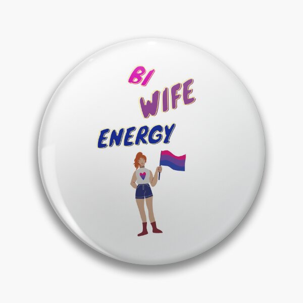 Item preview, Bi wife energy. Girl power, bisexual flag designed and sold by T-Look.