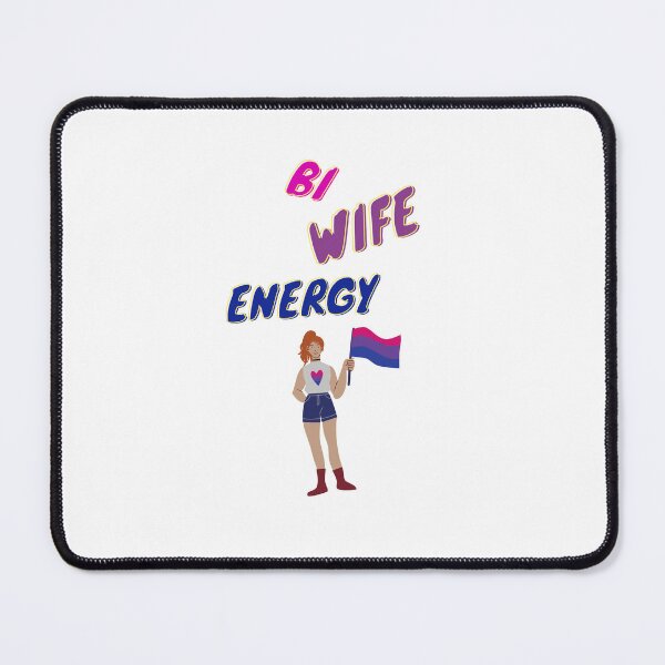 Item preview, Bi wife energy. Girl power, bisexual flag designed and sold by T-Look.