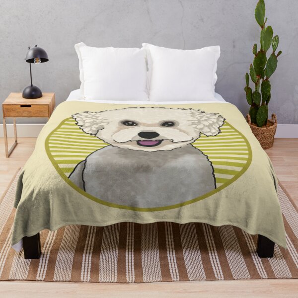Item preview, Bichons Frise dog w/ Yellow stripped circle designed and sold by AdoptNFTPets.