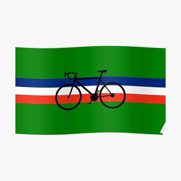bicycle and cycling: silhouette of a racing bike and in the background the  tricolor colors blue white red, the colors of France, the United States and  the United Kingdom.