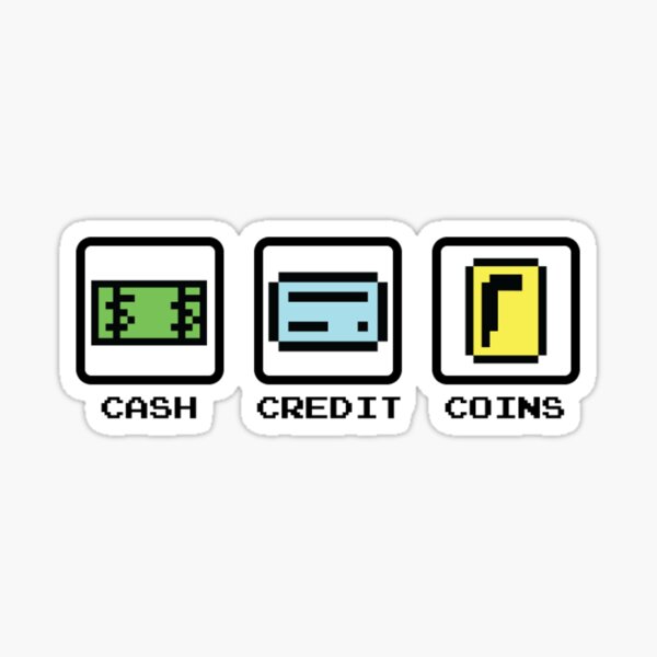 Cash Credit Coins Sticker