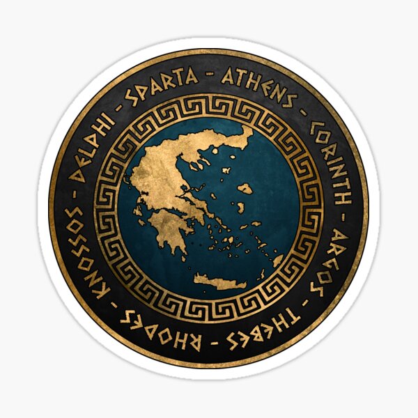 "Ancient Greek CityStates Polis of Greece Ancient Hellas" Sticker