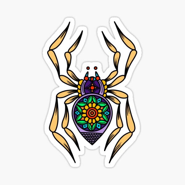 Free Photo Prompt | Geometric Style Tattoo of Peacock Spider
