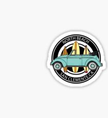 California Surf Bug at the Beach Sticker