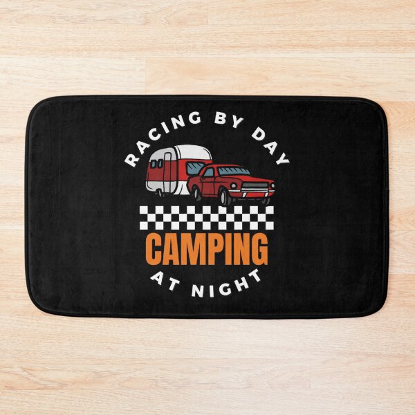 Item preview, Racing By Day Camping at Night Race Track Racetrack Drag Strip Motorsports Camper RV Campground Nascar Checkered Flag Racecar designed and sold by CarantinedChaos.