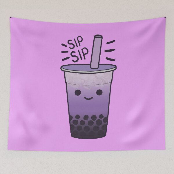 Item preview, Boba Bubble Milk Tea Drink Taro designed and sold by the-meowings.