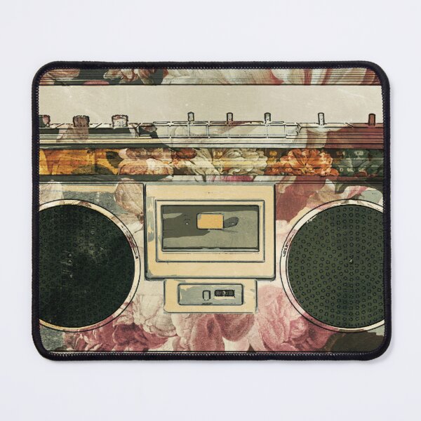 Item preview, Retro Portable Stereo Cassette Recorder Boombox Flower Power designed and sold by Careful Disorder.