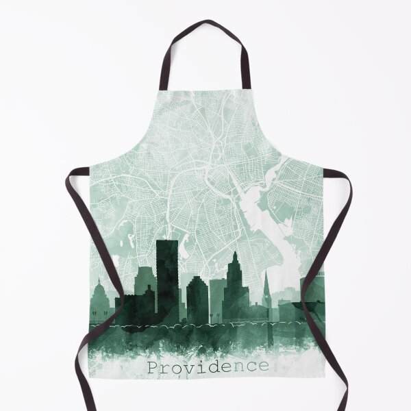 Item preview, Providence Skyline & Map Watercolor Sage Green by Zouzounio Art designed and sold by zouzounioart.
