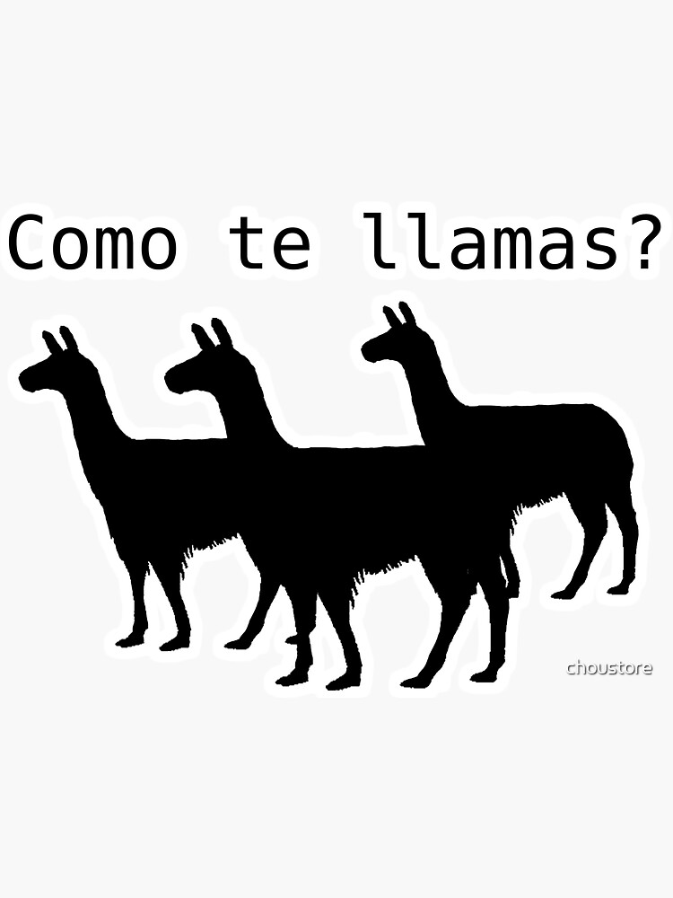 Thumbnail 3 of 3, Sticker, Como te llamas? designed and sold by choustore.