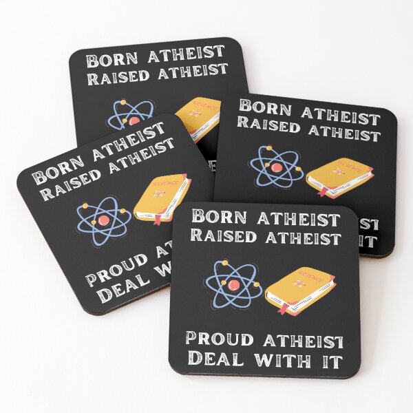 Item preview, Born atheist raised atheist proud atheist designed and sold by movie-popcorn.