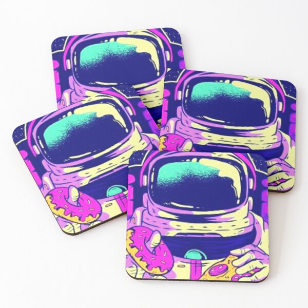 Item preview, Astronauta comiendo donut y pizza designed and sold by AhmedXhah.