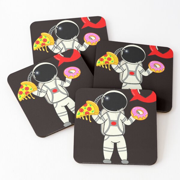 Item preview, Astronauta comiendo donut y pizza designed and sold by AhmedXhah.