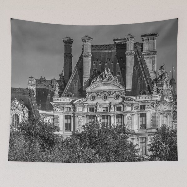 Item preview, Sun Setting Over The Louvre - Monochrome  designed and sold by © Hany G. Jadaa © Prince John Photography.