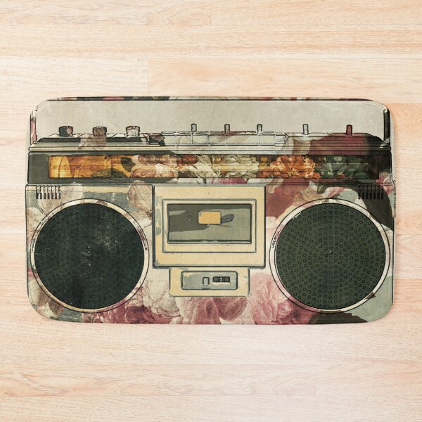Item preview, Retro Portable Stereo Cassette Recorder Boombox Flower Power designed and sold by Careful Disorder.