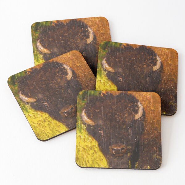 Item preview, American Buffalo Strong Oil Paint, American Bison Drawing, Native American Bison Art, Bison Artwork Native American designed and sold by Trendymotion.