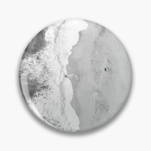 Item preview, Black and White Ocean Washing on the Sand Beach Photography designed and sold by Tjokko-chan.