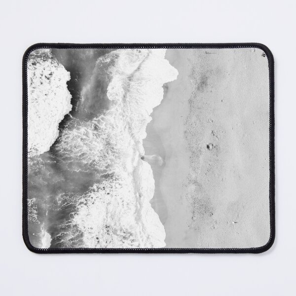 Item preview, Black and White Ocean Washing on the Sand Beach Photography designed and sold by Tjokko-chan.