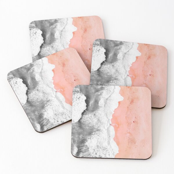 Item preview, Black Ocean Washing on Pink Sand Beach Photography designed and sold by Tjokko-chan.