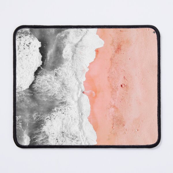 Item preview, Black Ocean Washing on Pink Sand Beach Photography designed and sold by Tjokko-chan.