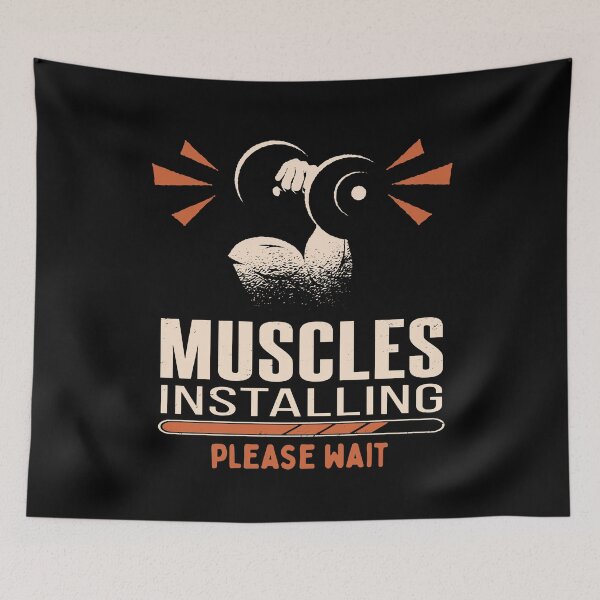 Item preview, Installing muscles please wait Weightlifter Art designed and sold by MrEddie10.