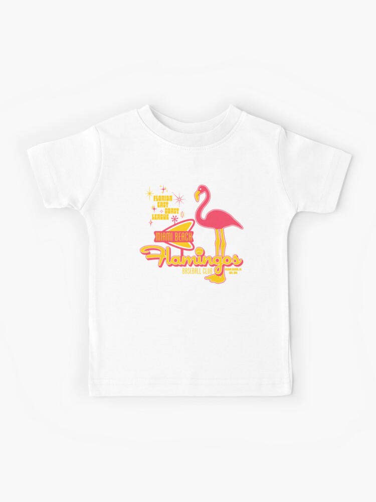 Miami Beach Flamingos Retro Defunct Baseball Kids T-Shirt for