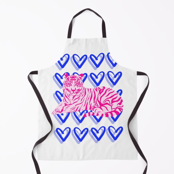 Item preview, Pink and Blue Tiger and Heart Abstract designed and sold by mollsdesignss.