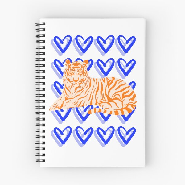 Item preview, Orange and Blue Tiger and Heart Abstract designed and sold by mollsdesignss.