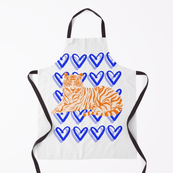 Item preview, Orange and Blue Tiger and Heart Abstract designed and sold by mollsdesignss.
