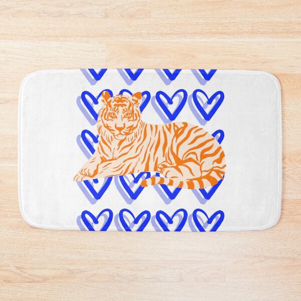 Item preview, Orange and Blue Tiger and Heart Abstract designed and sold by mollsdesignss.